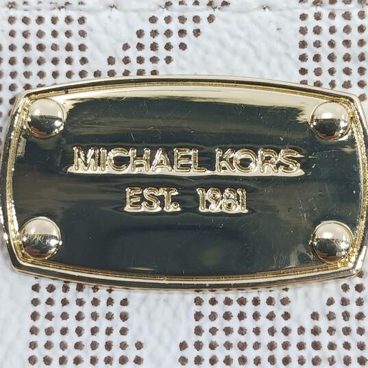 Michael Kors White Monogram Belt Waist Bag image number 5
