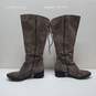 BORN Felicia Tall Boots Gray Brown Taupe Suede Distressed Soft Lining Zipper Sz 7 image number 4