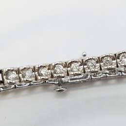 14K White Gold Diamond 7 1/2 Tennis Bracelet 12.8g alternative image