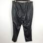 Theory Women Black Faux Leather Straight Pants Sz 14 image number 2