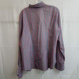 Pendleton blue and pink vertical stripe button up shirt 16 alternative image