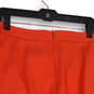 Womens Orange Flat Front Back Zip Wrap Skirt Size 6 image number 4