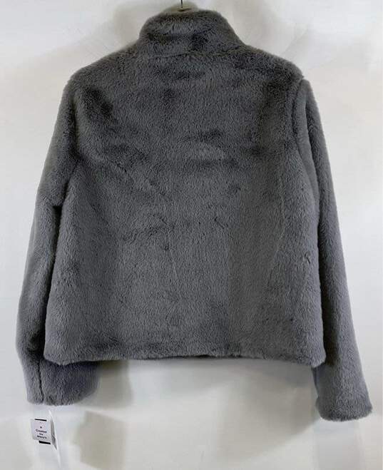 Maralyn & Me Gray Reversible Faux Fur Jacket - Size Large image number 2