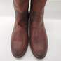 Frye Women's Melissa Button 2 Tall Cognac Brown Leather Riding Boots Size 8B image number 3