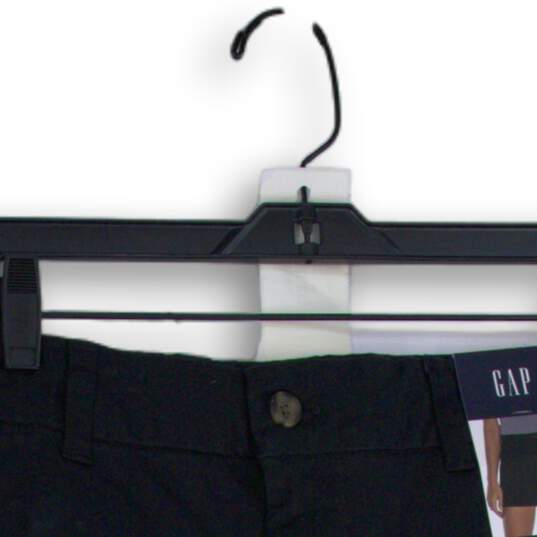 NWT Gap Womens Black Twill Flat Front Slash Pocket Chino Shorts Size 8 image number 3