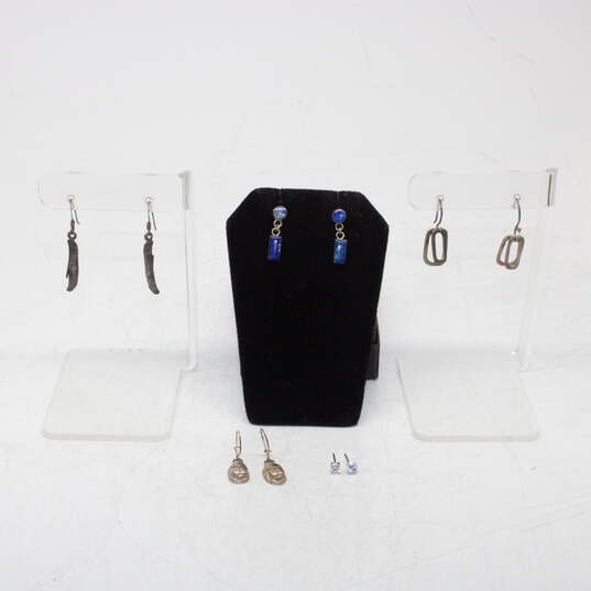 Assortment of 5 Pairs Sterling Silver Earrings - 12.9g image number 1