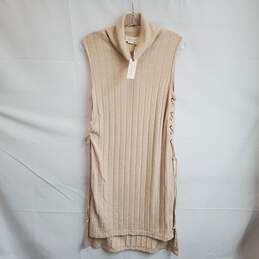 Anthropologie Long Turtleneck Sleeveless Tunic Sweater NWT Women's Size S