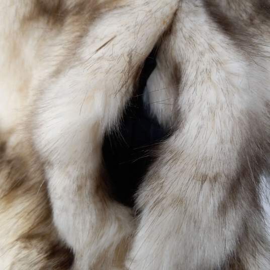 Zara Trafaluc Women's Cream/Brown Faux Fur Jacket Size S image number 7