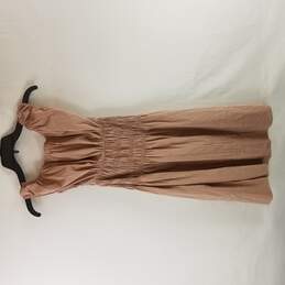 Guess By Marciano Women Gold Pink Sleeveless Midi Dress XS alternative image