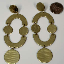 Designer J.Crew Gold-Tone Hammered Fancy Geometric Chandelier Earrings alternative image