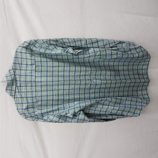 Bugatchi Uomo Men's Blue Plaid Long Sleeve Shirt Size M image number 2