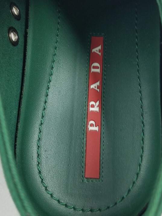 Authentic Prada Green Canvas Sneaker M 8 image number 8