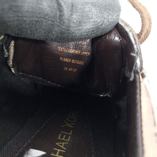 Michael Kors Women's Brown Monogram Leather/Textile Shoes Size 5M image number 6