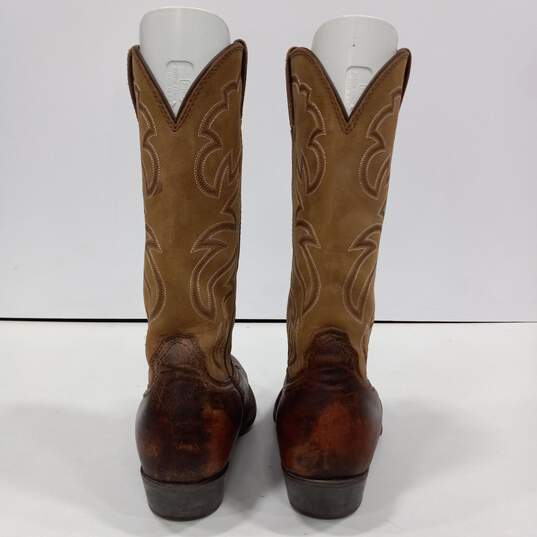 Men's Leather Cowboy Boots Size 9.5 image number 5