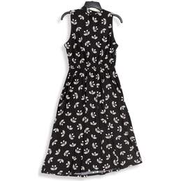 NWT Anne Klein Womens Black Floral Sleeveless Fit & Flare Dress Size 4 alternative image