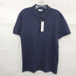Versace Collection Men's Navy Blue Cotton Polo Shirt Size Small NWT - AUTHENTICATED
