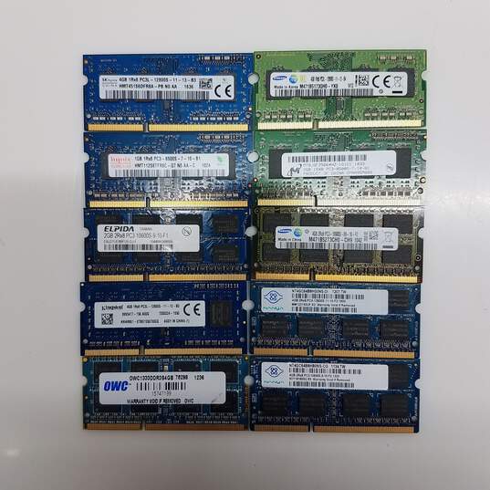Lot of 10 Mixed PC3 DD3 Laptop Memory Ram #3 image number 1