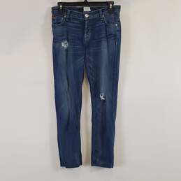Hudson Women Blue Distressed Jeans Sz 24