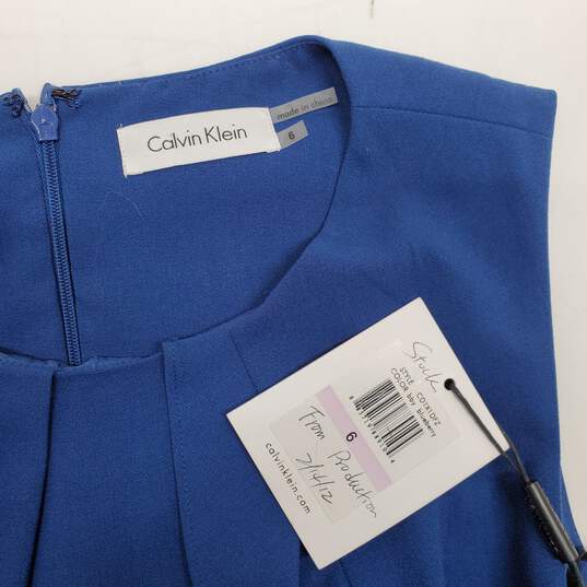 Calvin Klein Blueberry Sleeveless Dress Women's Size 6 NWT image number 3