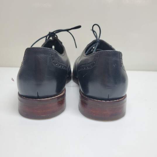Johnston & Murphy Black Leather Brogue Wingtip Oxford Shoes Size 8 M image number 6