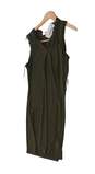 Womens Green Sleeveless Split Neck Sheath Dress Size Medium image number 2