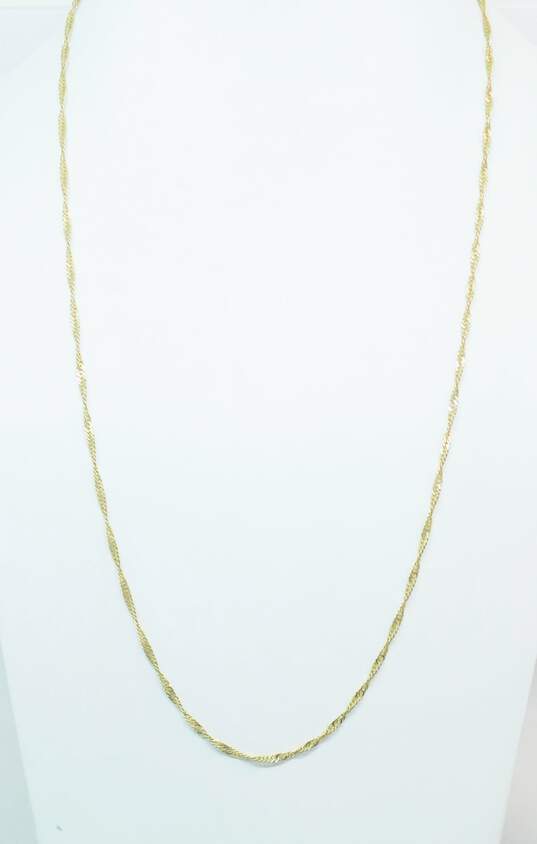 14K Yellow Gold Twisted Chain Necklace 5.3g image number 1