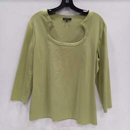 Lafayette 148 Green Pullover Sweater Top Women's Size XL