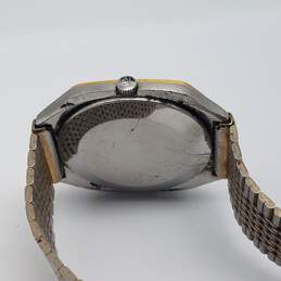 Baume & Mercier Swiss 4100-018 7 Jewels 37m St. Steel Gold Case Date Men's Watch 66g alternative image
