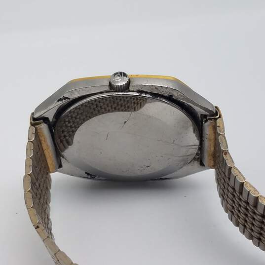 Baume & Mercier Swiss 4100-018 7 Jewels 37m St. Steel Gold Case Date Men's Watch 66g image number 2
