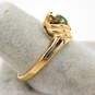 Romantic 10k Yellow Gold Serpentine & Diamond Accent Ribbed Ring 1.8g image number 4