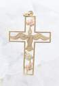 Black Hills Gold 10k Yellow & Rose Gold Cross Cut Out Pendant 1.2g image number 3