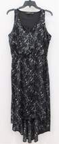 The Limited Womens Long Black White Sleeveless High Low Dress Size M image number 1