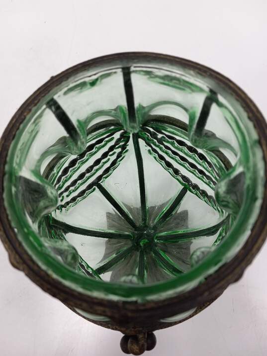 Antique French Glass Caged Footed Vase image number 4