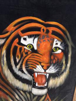 Black Velvet Tiger Framed Painting 25 x 35 in alternative image
