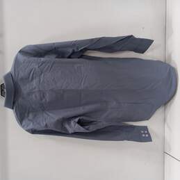 Bradley Allen Men's Grey/Blue Long Sleeved Button Up Middle Weight Dress Shirt (No Size) NWT alternative image
