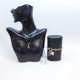 Artisan 925 Locket Box Pendant Necklace Heart Charms Toggle Bracelet & Band Ring