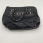 Womens Black Leather Bottom Stud Inner Pocket Double Handed Shoulder Bag image number 1
