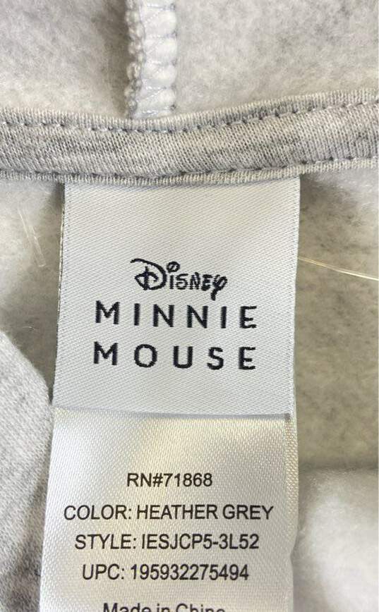 Disney Women Gray Minnie Mouse Pullover Hoodie S image number 3
