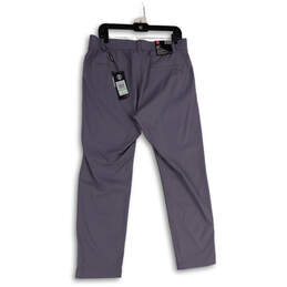 NWT Mens Gray Flat Front Slash Pocket Straight Leg Chino Pants Size 34X30 alternative image