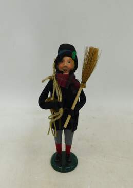 Byers Choice Carolers Chimney Sweep Boy w/ Broom & Rope Figurine 2014