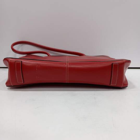 Lodis Red Leather Laptop Briefcase image number 4