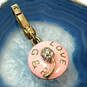 Designer Juicy Couture Gold-Tone Clear Rhinestone Pink Cupcake Charm image number 1