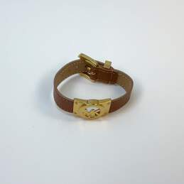 Designer Michael Kors Gold-Tone Monogram Single Tongue Buckle Wrap  Bracelet alternative image