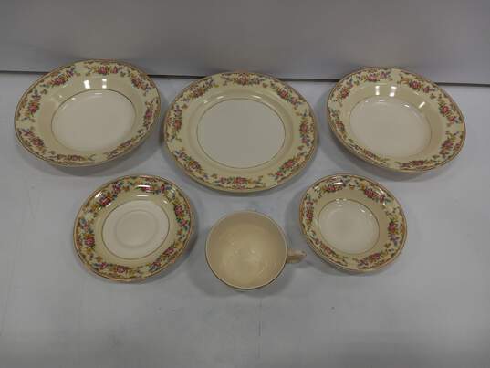 Vintage Crown Potteries Co. Dishes Assorted 6pc Bundle image number 1