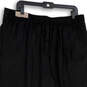 NWT Womens Black Striped Drawstring Waist Cuffed Hem Cropped Pants Size 18W image number 4