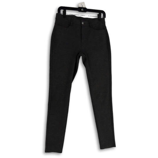 Womens Gray Regular Fit Flat Front Slash Pocket Skinny Leg Dress Pants Size 6 image number 1