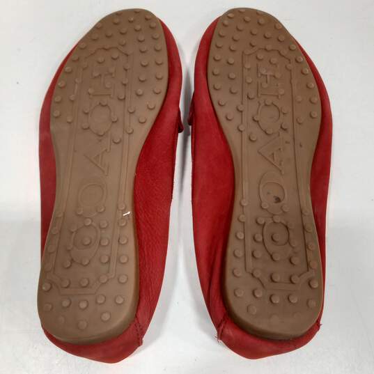 Women's A9127 Fredrica Nubuck Red Suede Loafers Size 8B image number 5