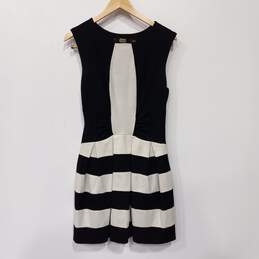 Eva Franco Women's Black & White Sleeveless Fit & Flare Dress Size 6