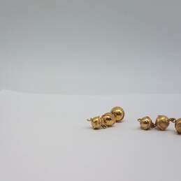 18k Gold 1.5 Inch Hallow Earrings Charms 2pcs 5.8g alternative image