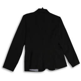 Womens Black Notch Lapel Single Breasted One Button Blazer Size 12 alternative image